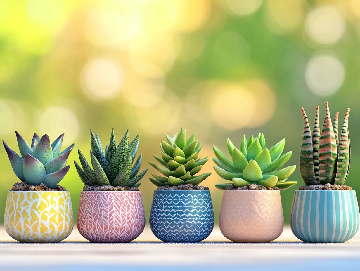 A collection of popular indoor succulents