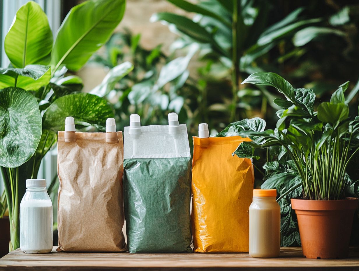 A selection of the top 5 indoor plant fertilizers for 2024