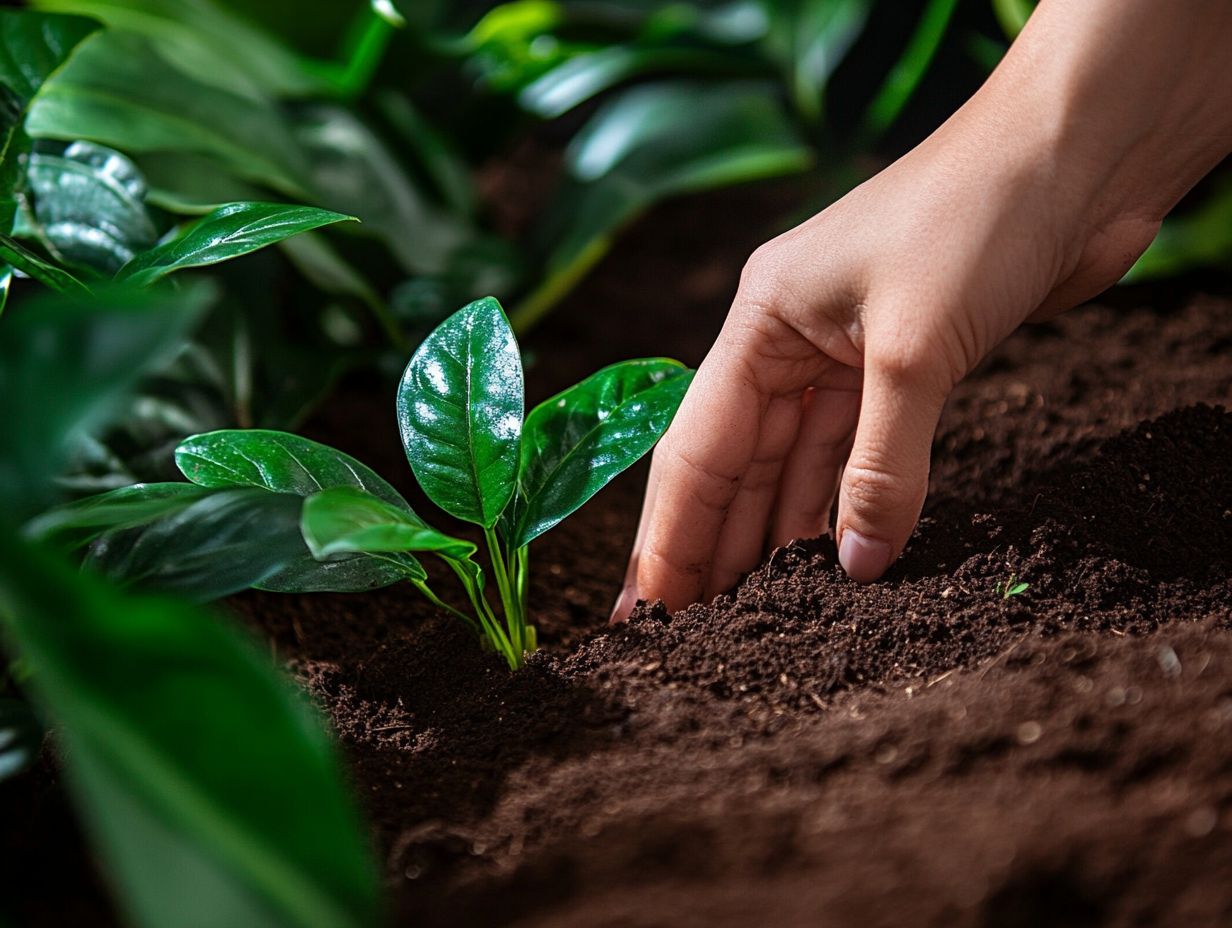 A variety of indoor plants with healthy soil for optimal growth