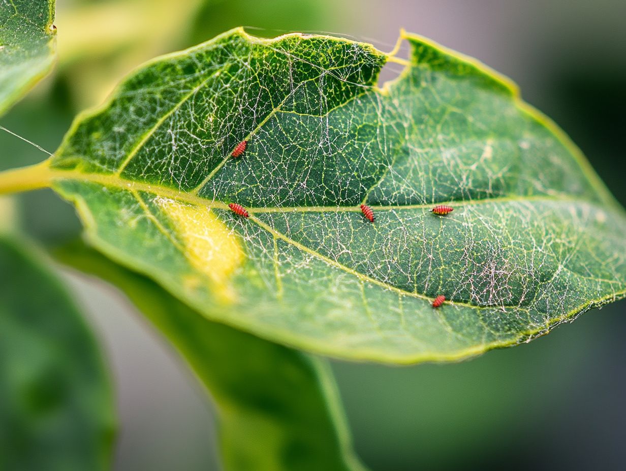 Image showing signs of spider mite infestation on indoor plants.