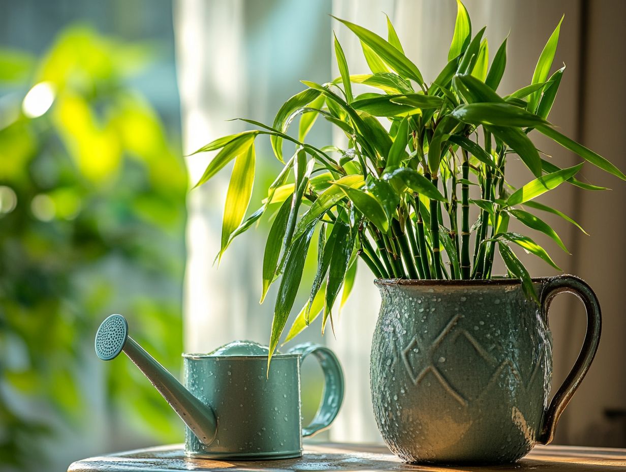 Visual guide to caring for indoor bamboo