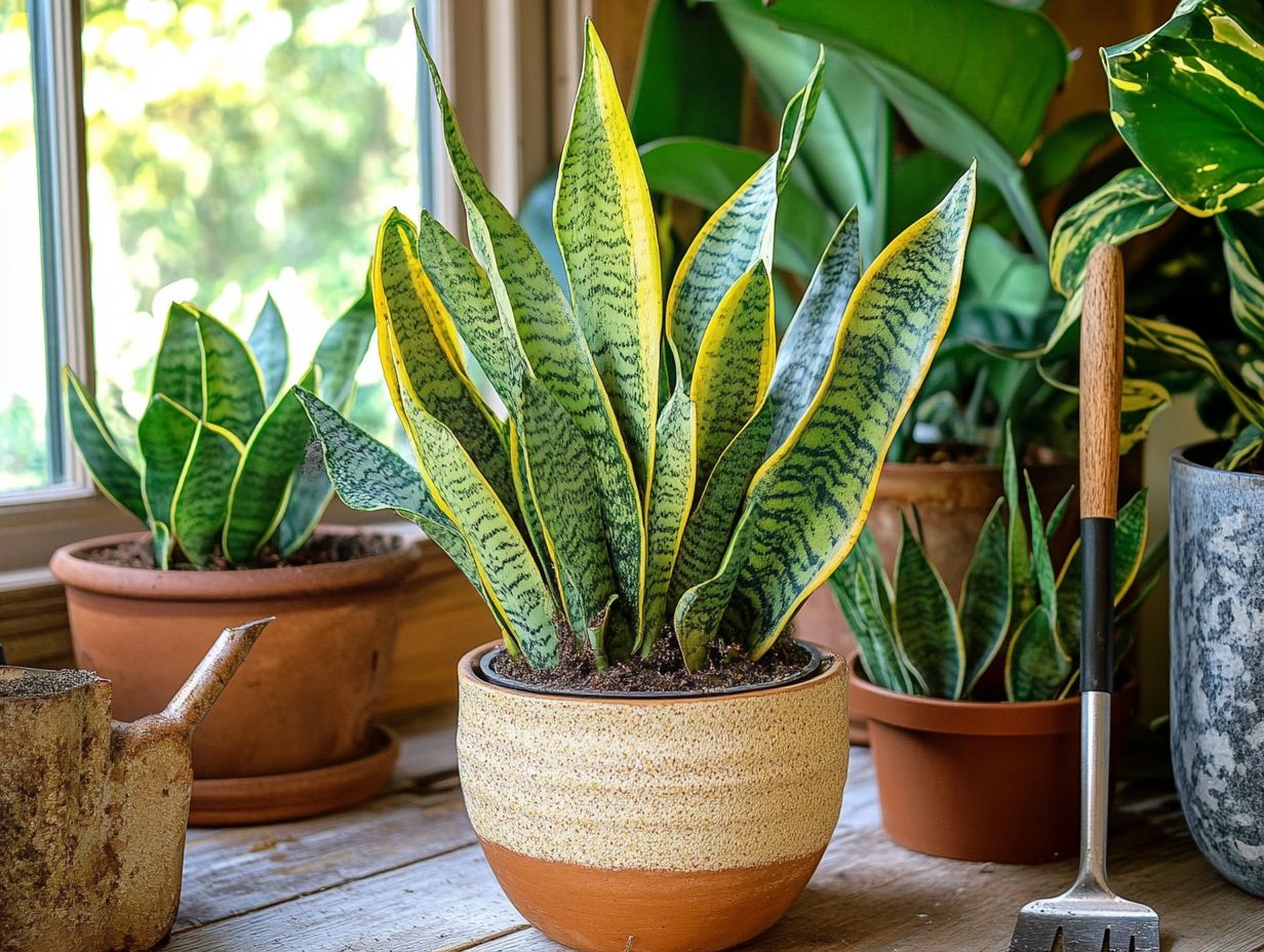 Repotting Snake Plants