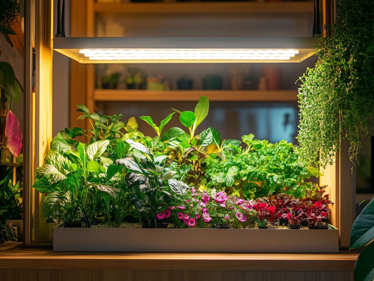 A well-maintained indoor lighting system for thriving plants