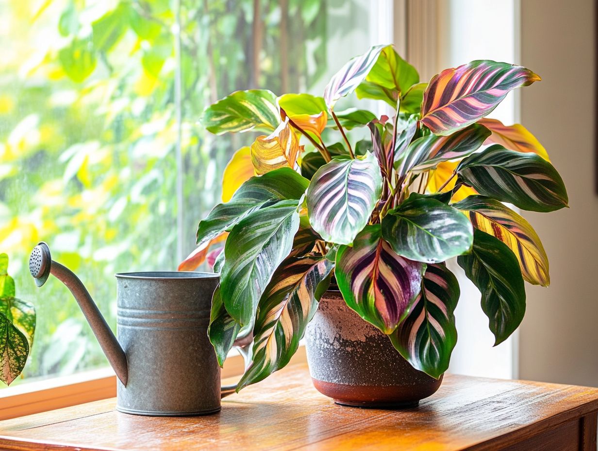 A healthy Calathea plant illustrating effective disease management techniques.