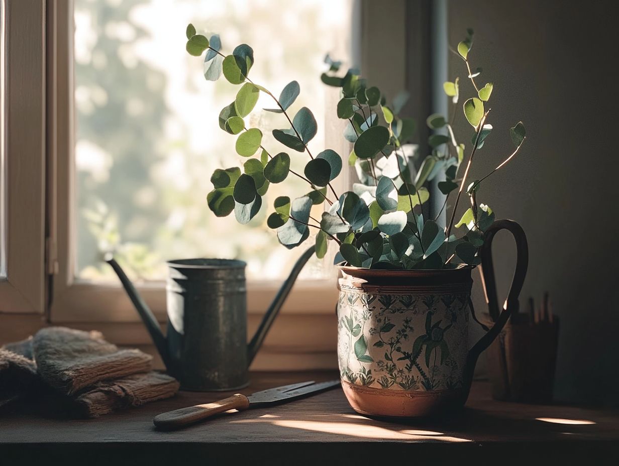 What is the best way to care for an indoor eucalyptus plant?