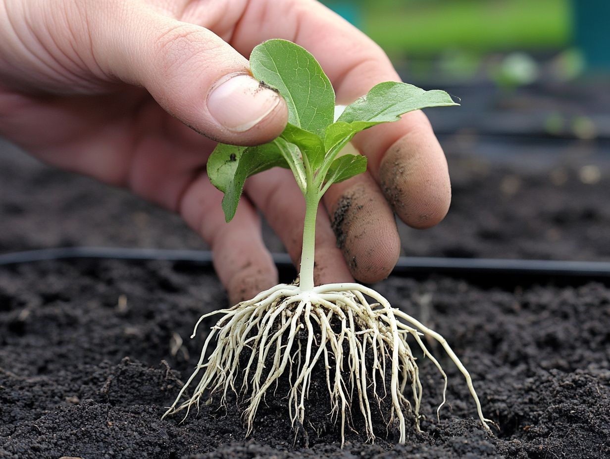 Illustration of methods for checking root development in plants.