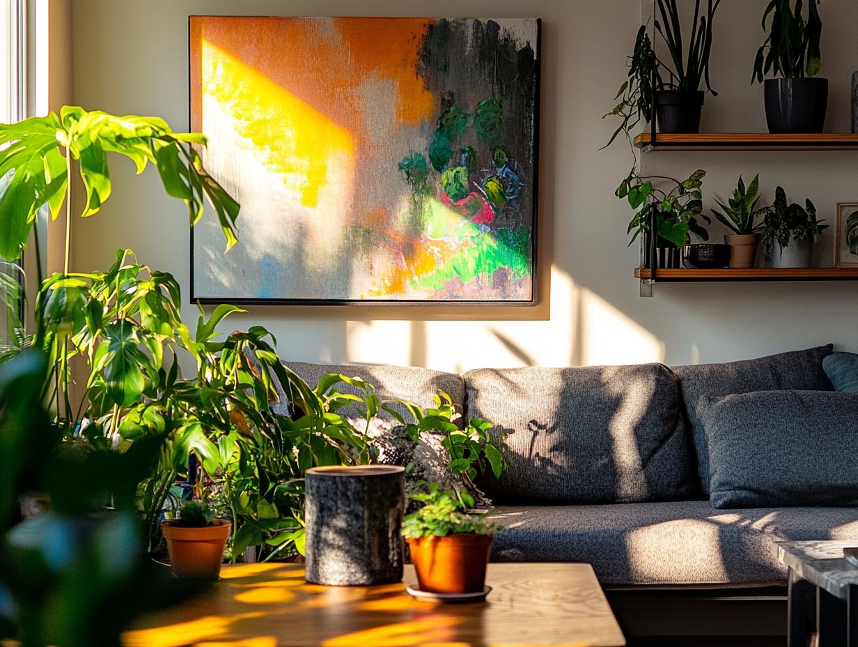 Art and indoor plants decor tips