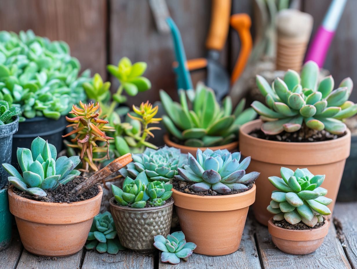 Image illustrating common mistakes in succulent care.