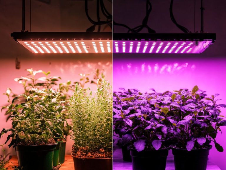 Comparison of LED vs Fluorescent Grow Lights