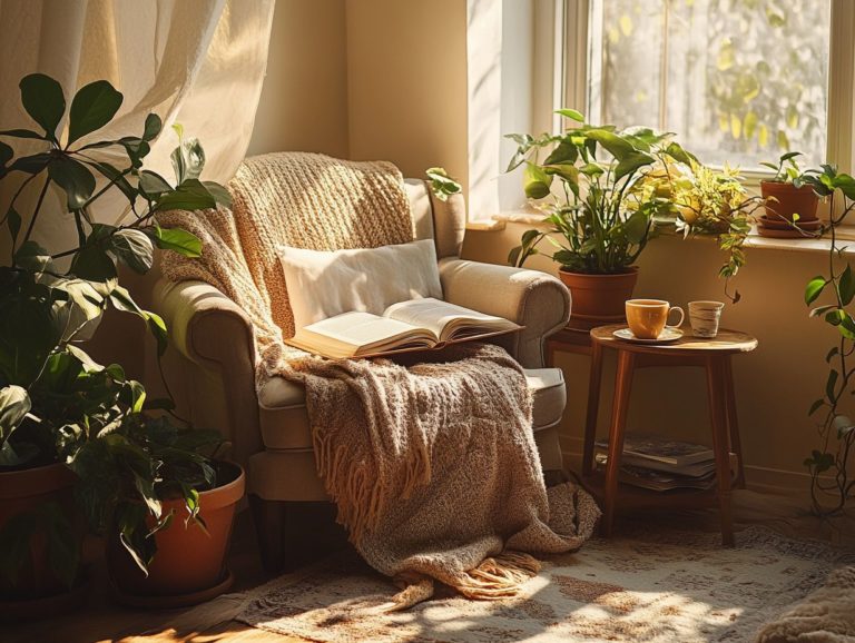 Creating a Cozy Reading Nook with Plants