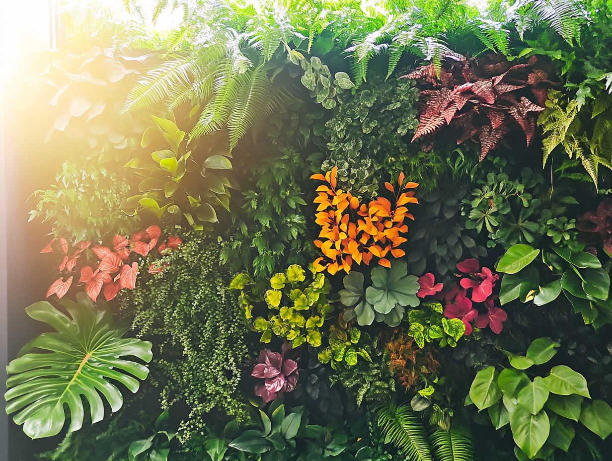 A lush green wall showcasing maintenance practices