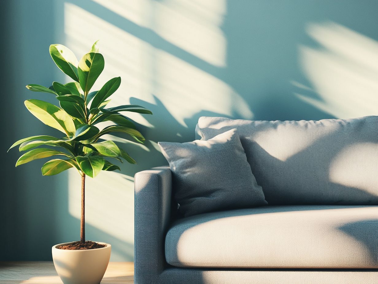 A beautiful arrangement of indoor plants creating contrast in decor.