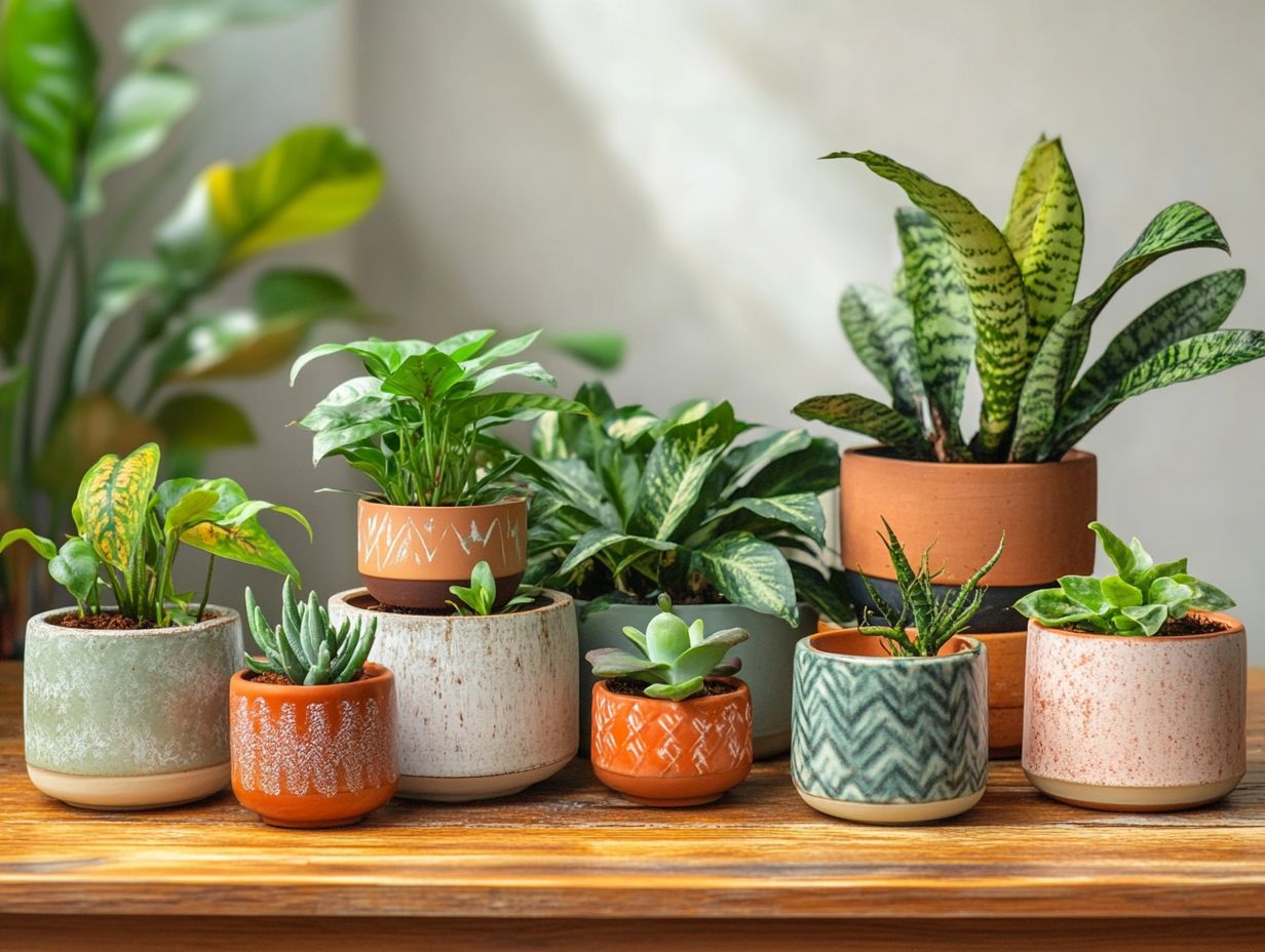 A beautiful arrangement of plants on a tiered stand, showcasing various types of greenery.