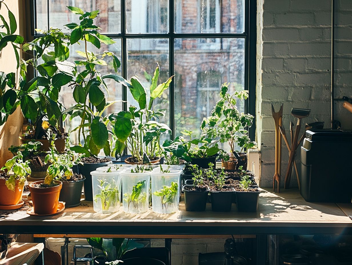 An array of effective propagation techniques for indoor plants