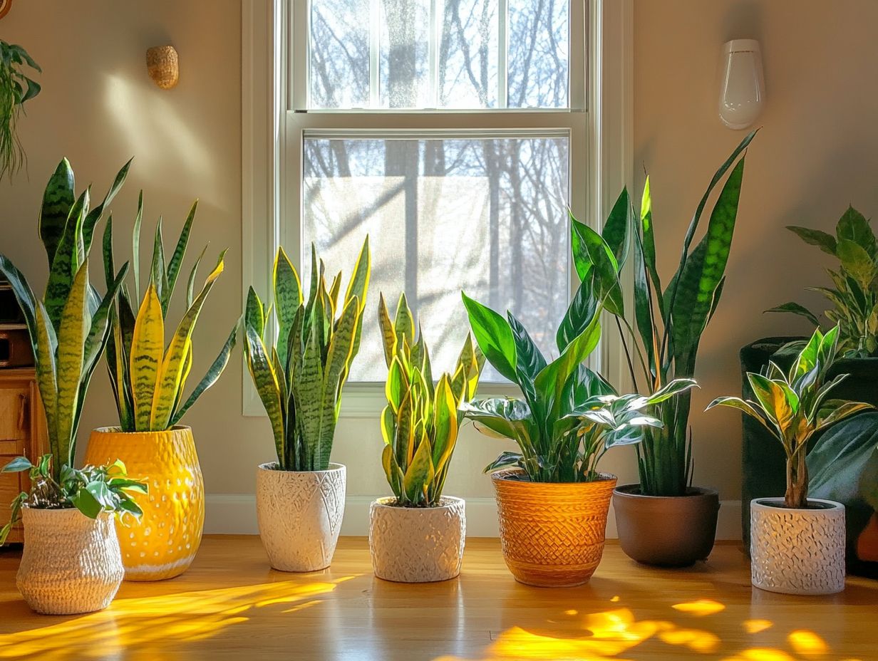 Image of various indoor foliage plants.