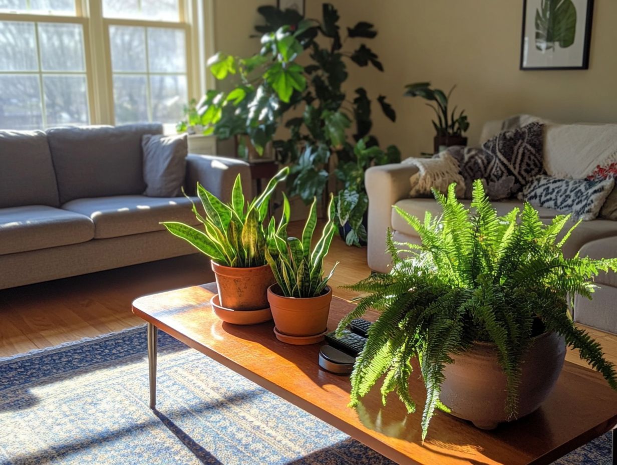 A beautifully arranged indoor plant setup highlighting ideal spots