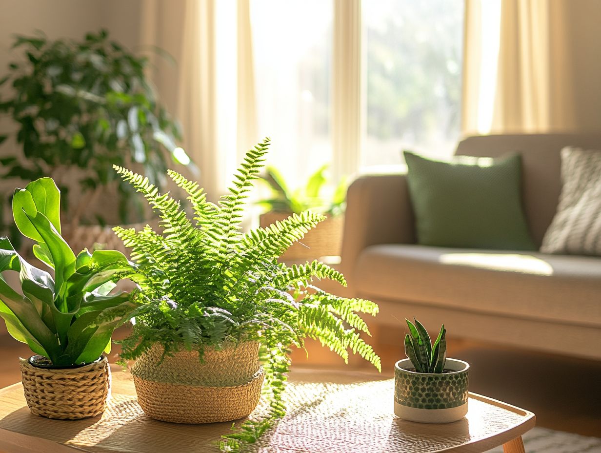 A healthy indoor plant setup