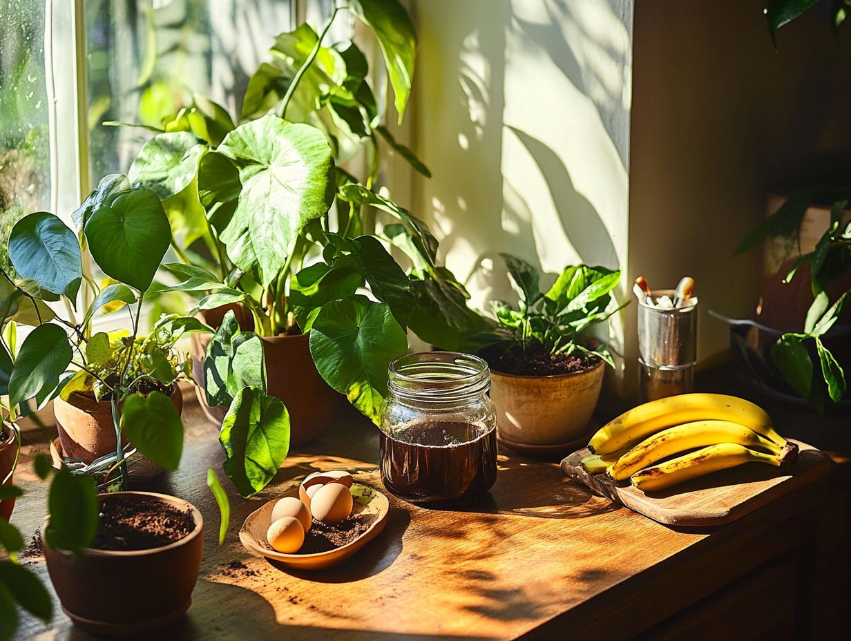 A variety of vegetable and kitchen scraps for homemade fertilizer