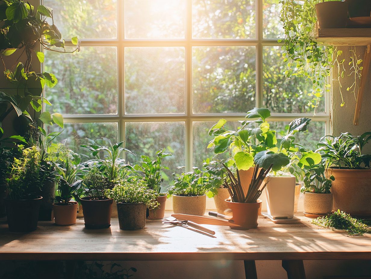 Illustration of Growing Indoor Plants