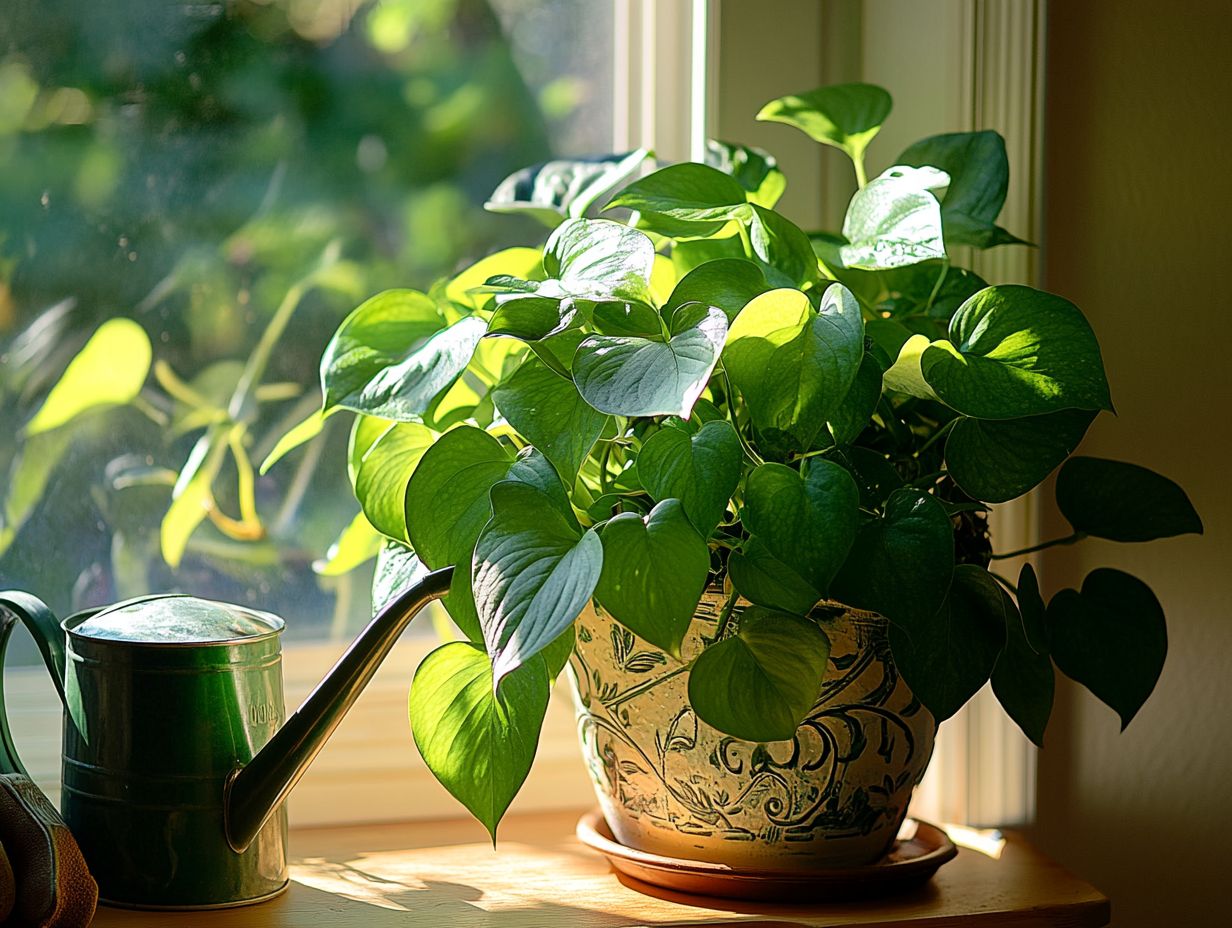 Watering a Pothos Plant Correctly