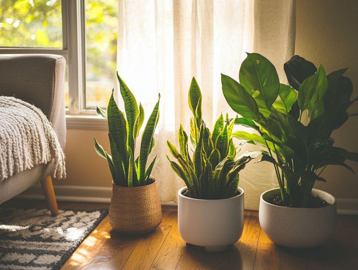 A variety of indoor plants perfect for low light conditions