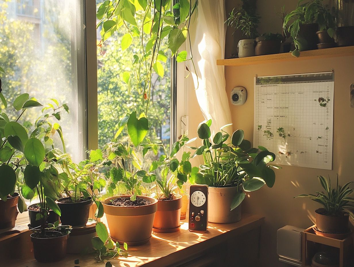 What is a light schedule for plants?