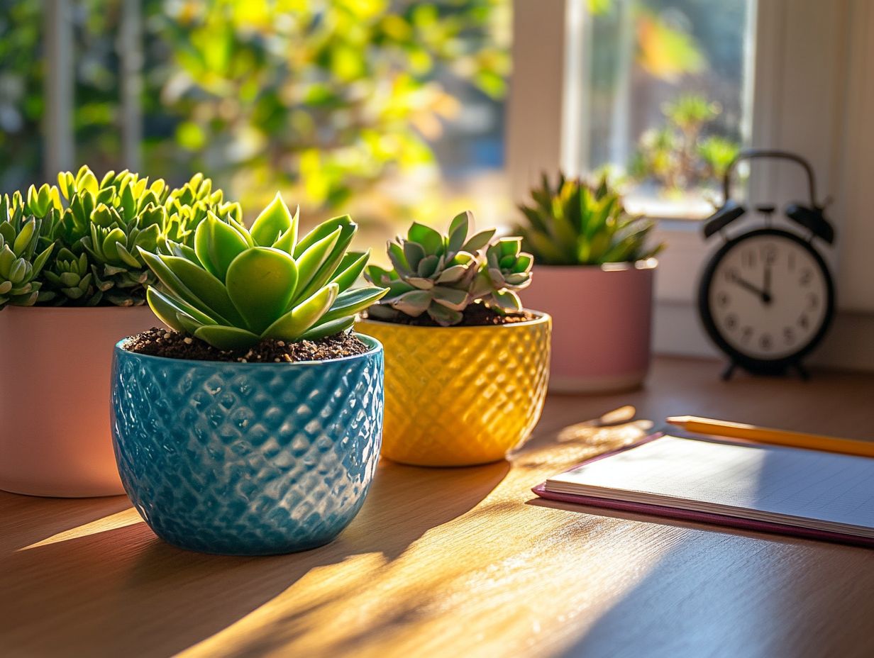 An infographic on how to create a light schedule for succulents