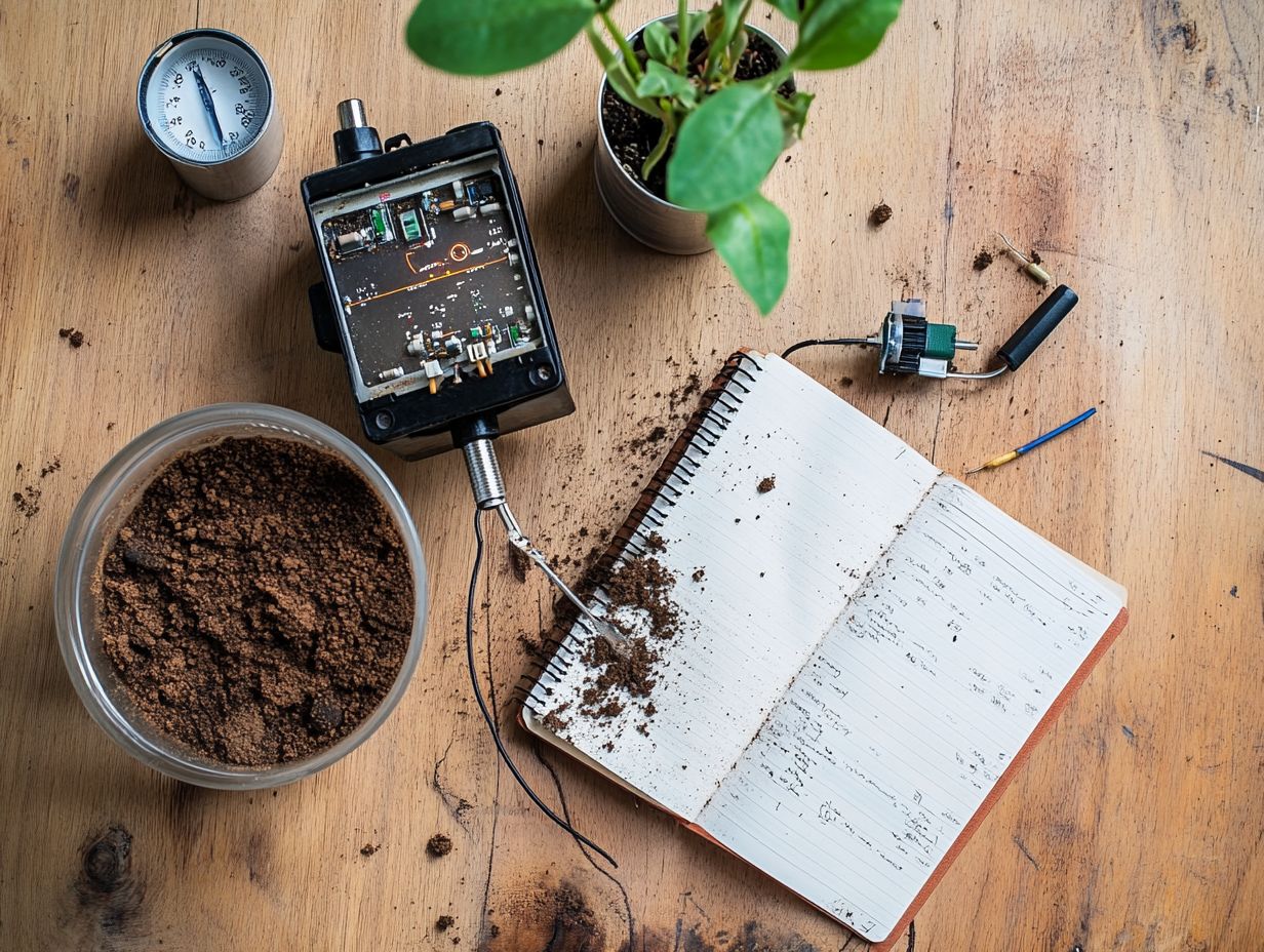 Example of a resistive soil moisture sensor