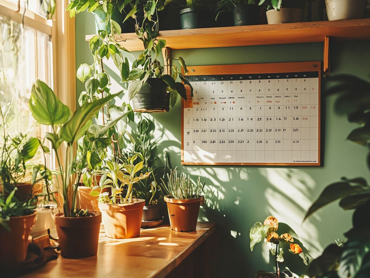 What is an indoor plant care schedule?