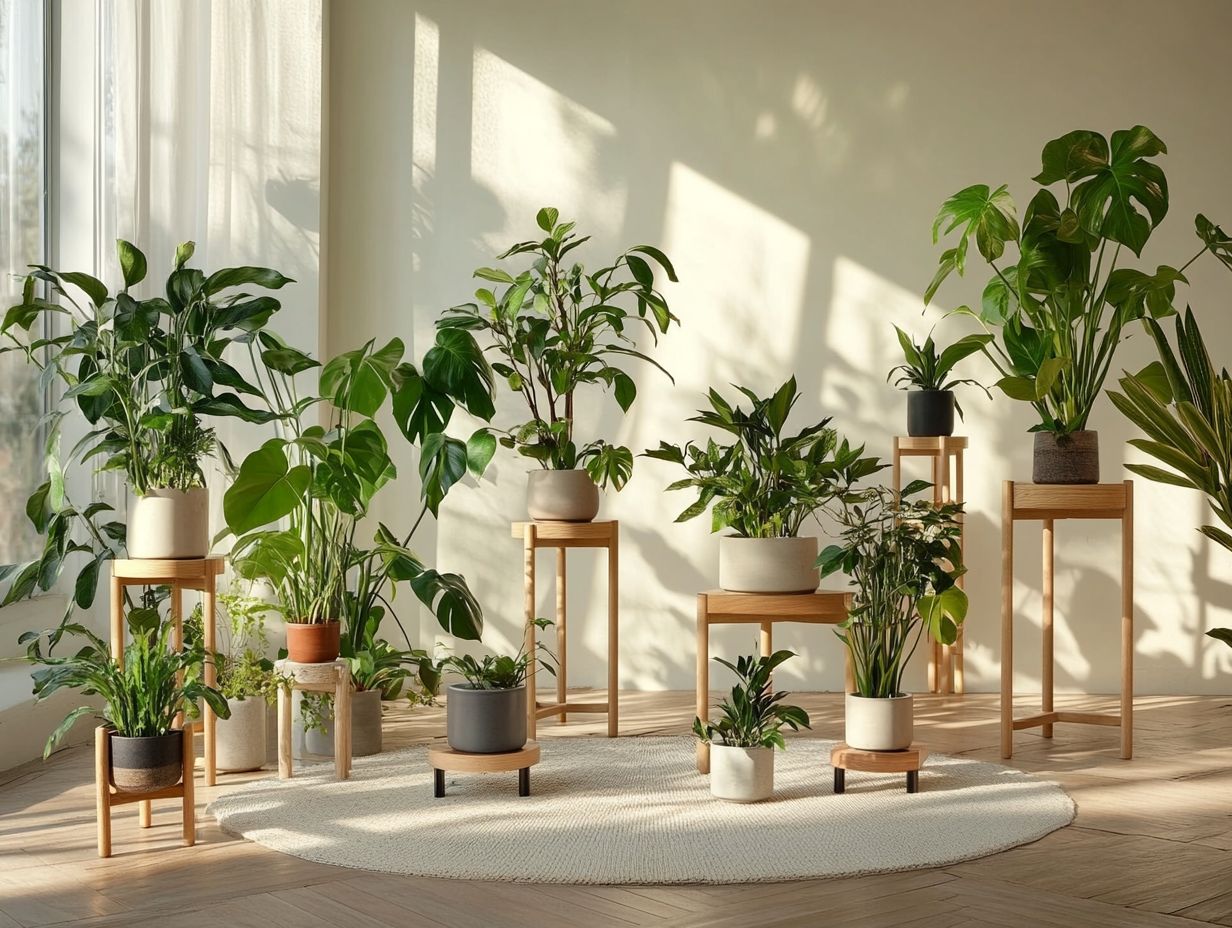 Different styles of unique plant stands for indoor plants