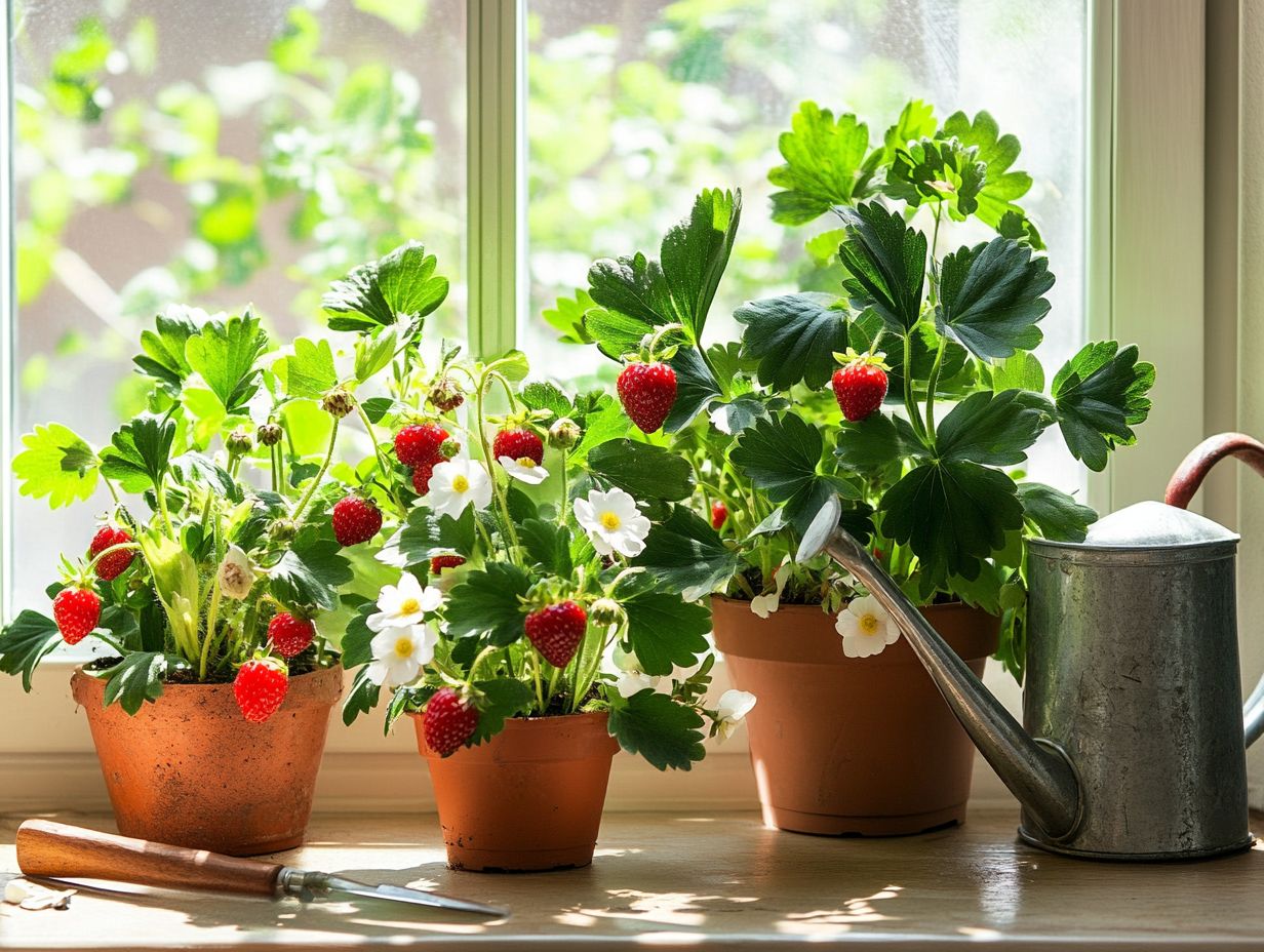 Image illustrating Frequently Asked Questions about growing indoor strawberries