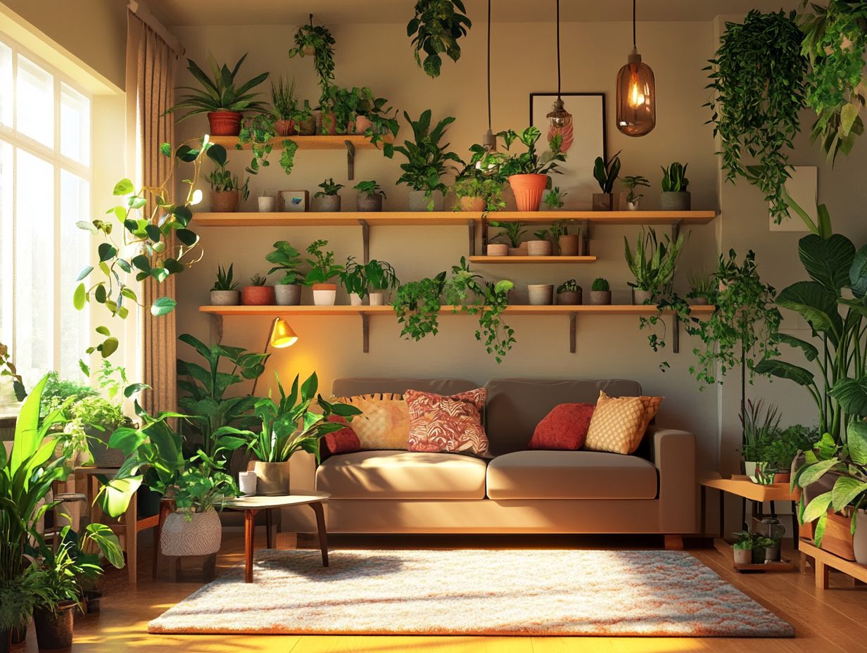 Illustration of various indoor plants ideal for home decor