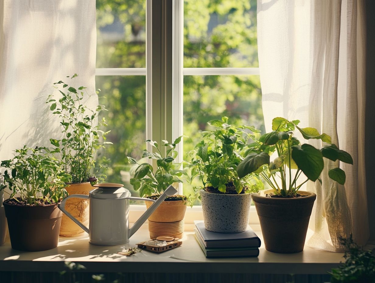 A bright indoor garden showcasing the importance of choosing the right light for plant growth