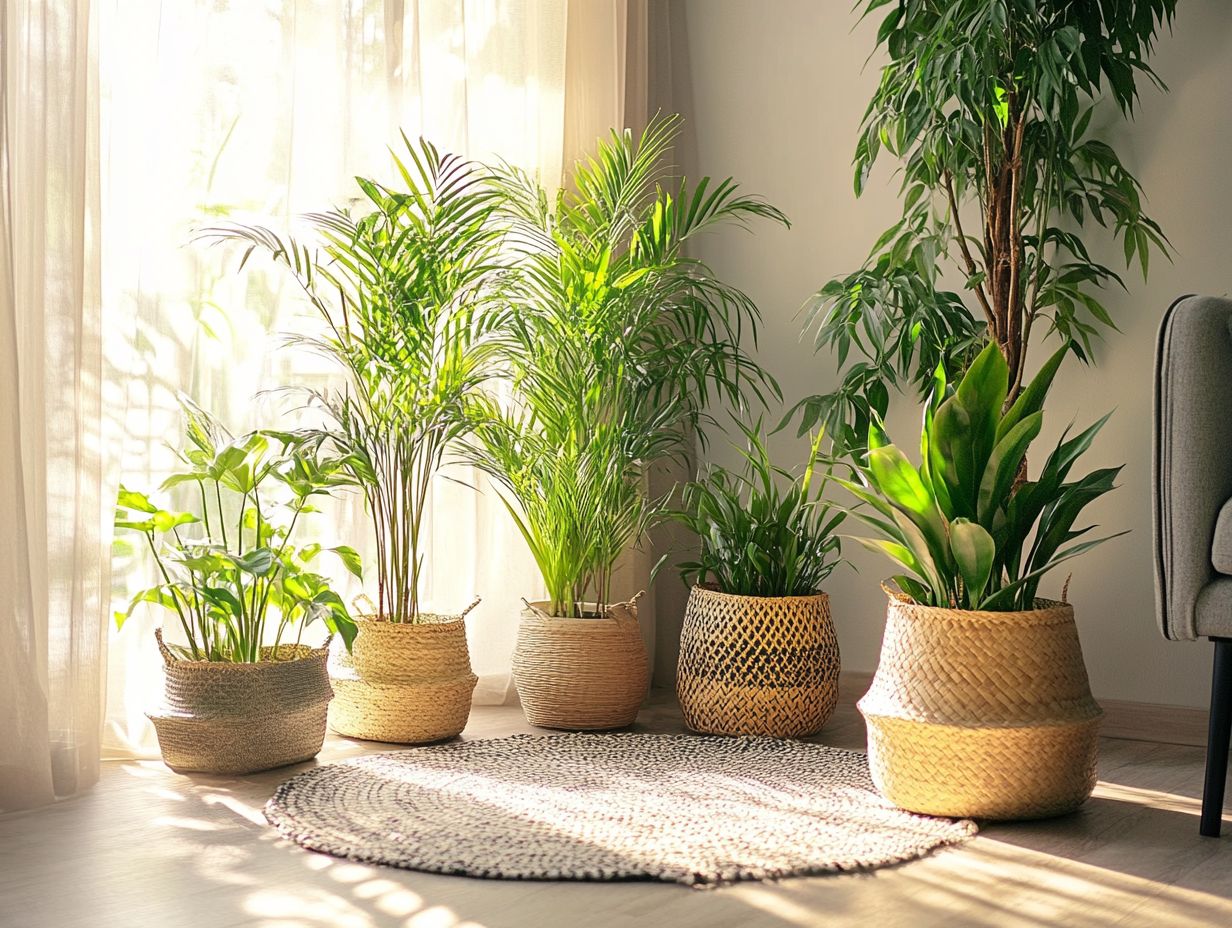 An example of assessing space for planning an indoor plant arrangement.