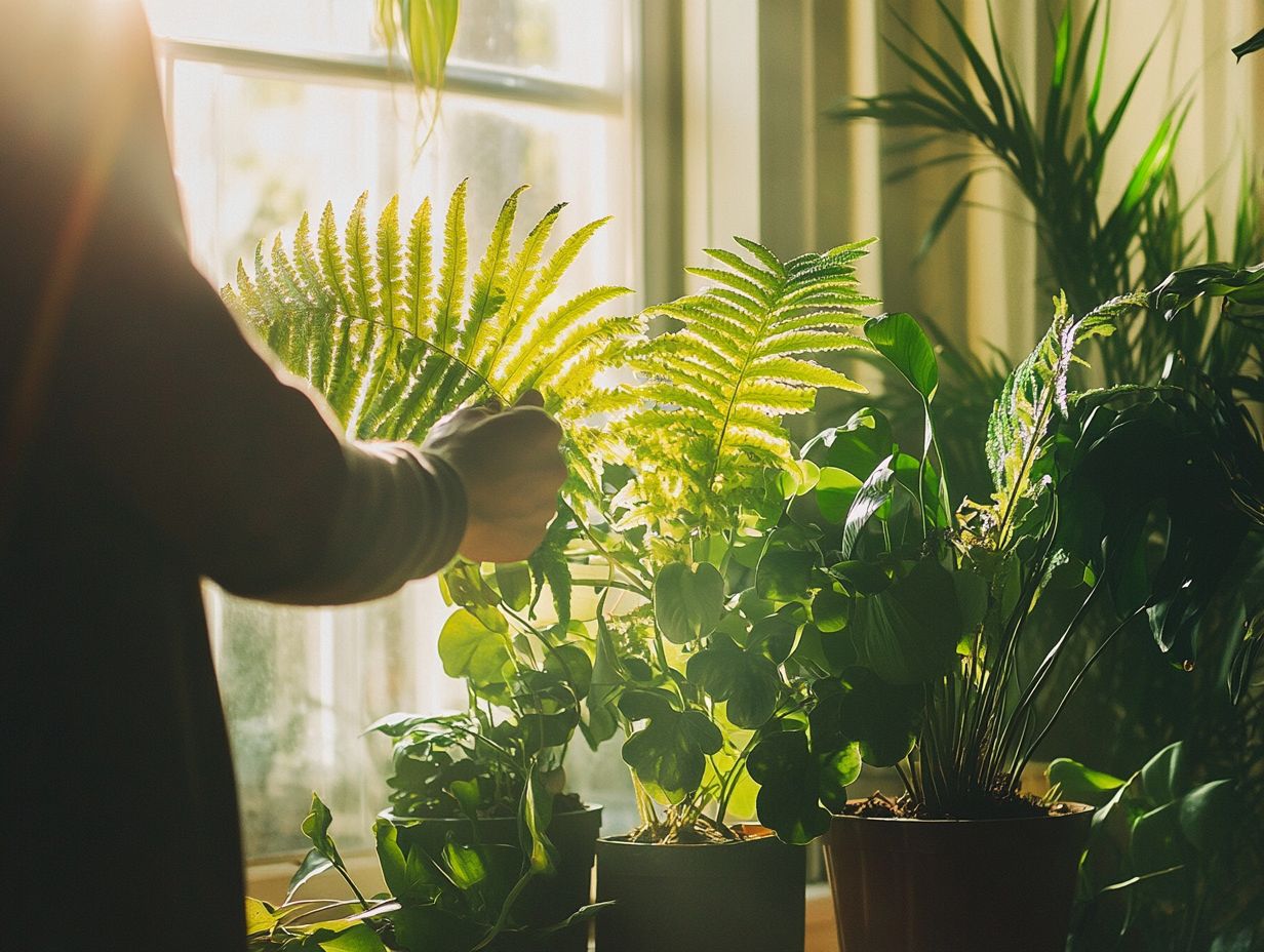 Illustration of common mistakes in plant placement and light exposure