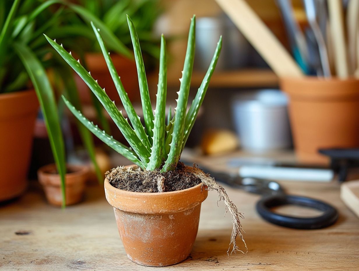 Aloe vera propagation using water