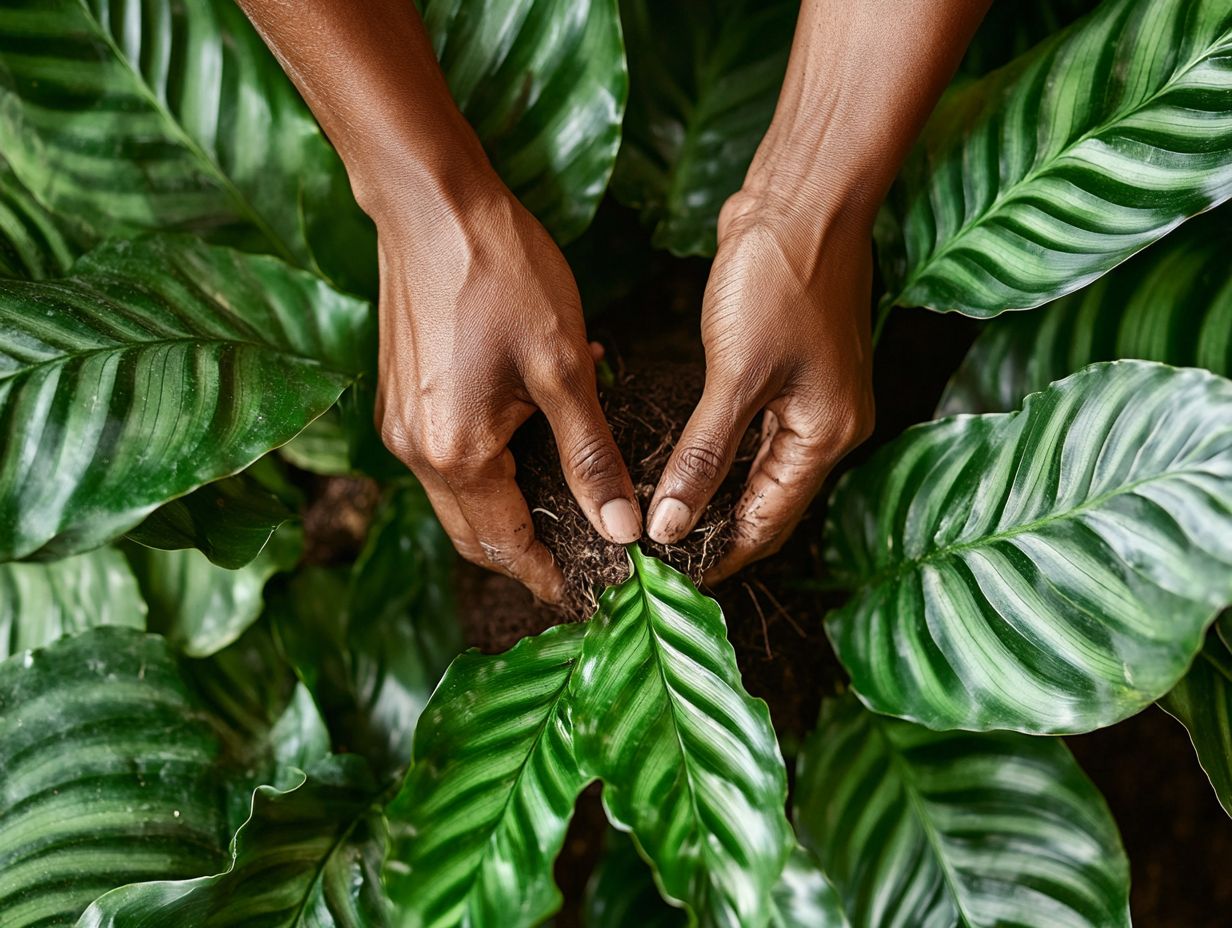 Propagation of Calathea plants using water