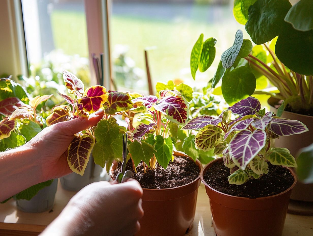 Coleus propagation in spring or early summer