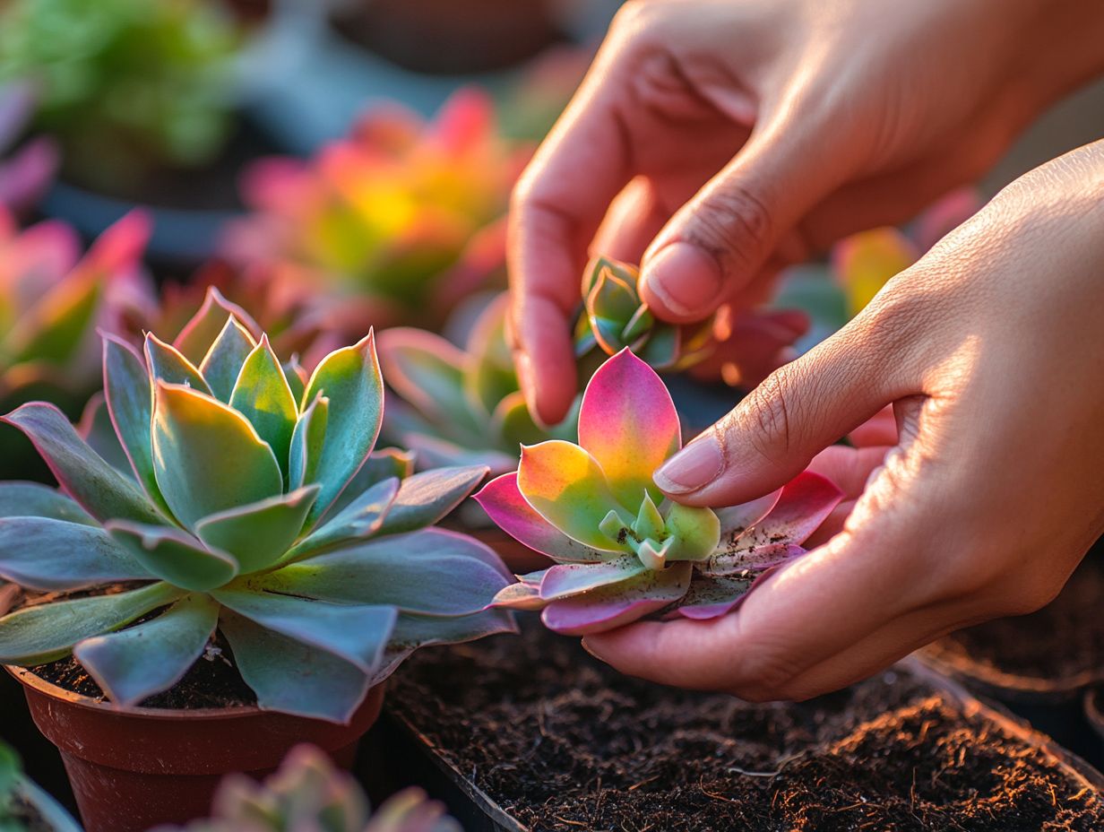 Image showing the key takeaways for Graptopetalum propagation.