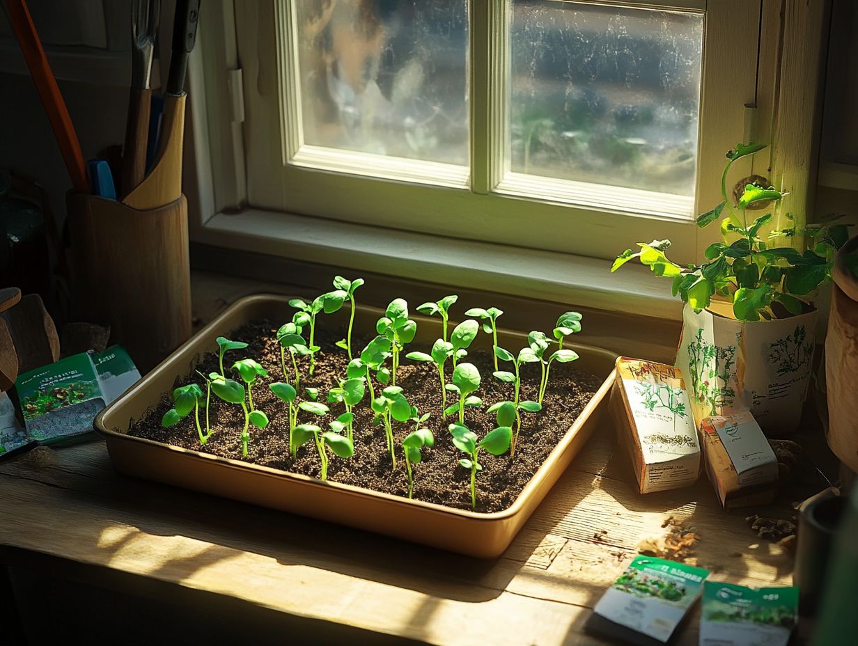 An example of seeds being prepared for planting