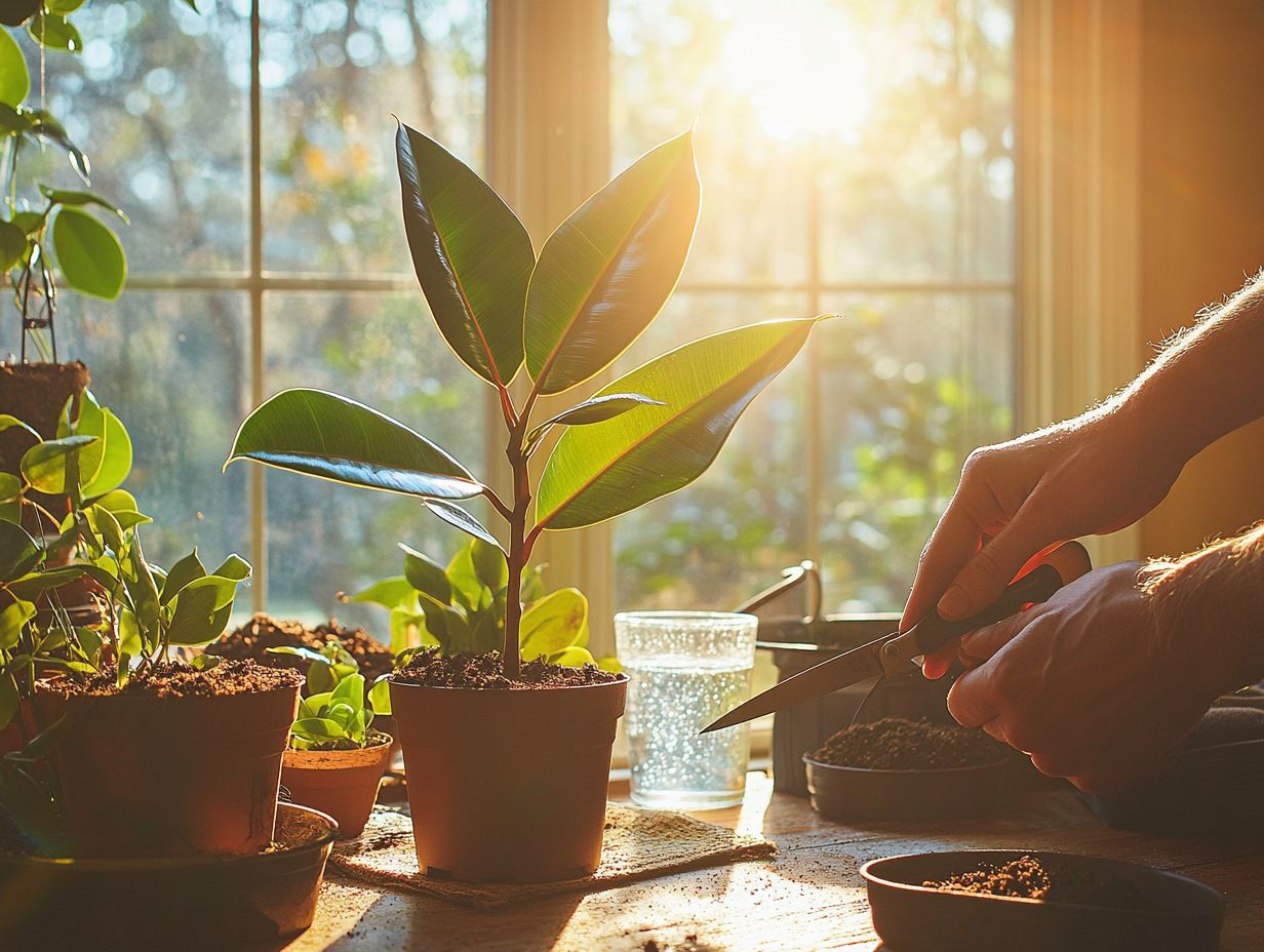 When is the best time to propagate rubber plants?