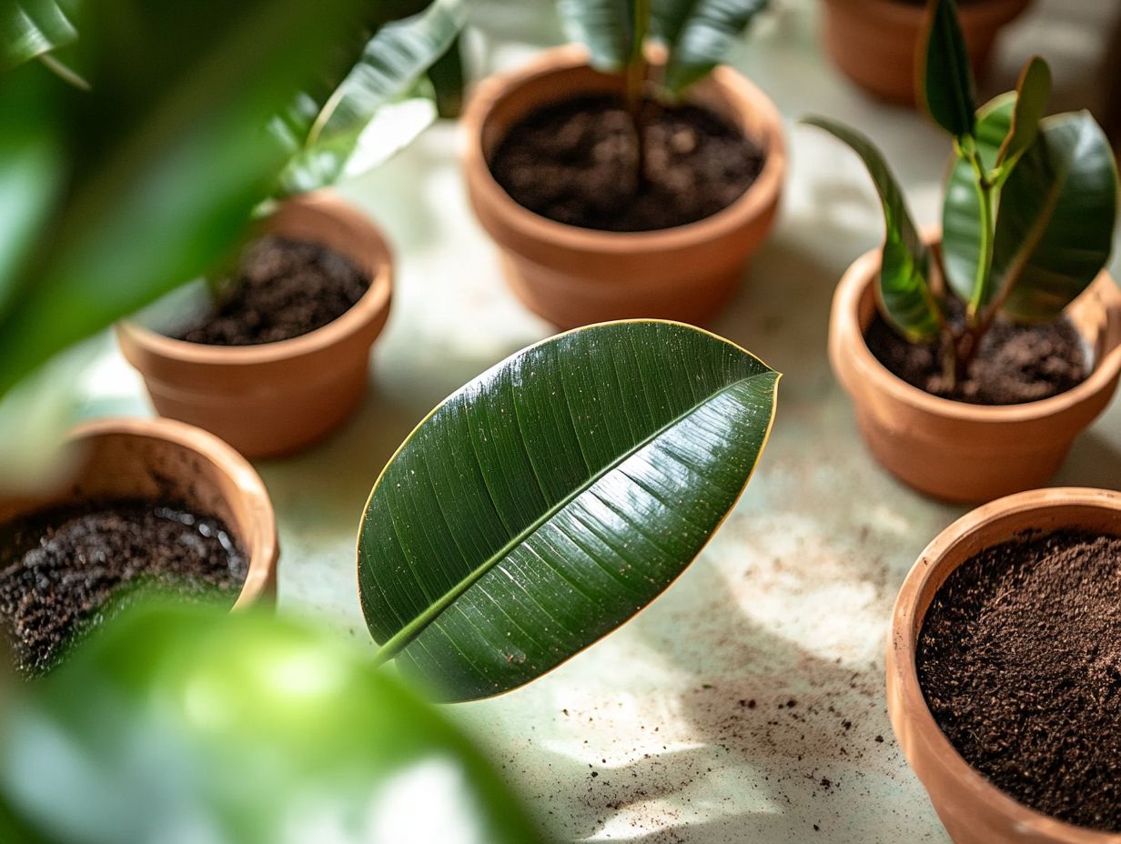 What are the steps to propagate rubber trees?