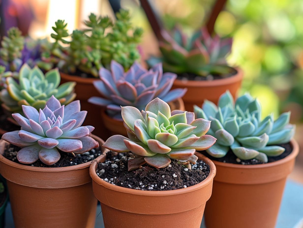 A visual guide on dividing succulent plants for propagation.