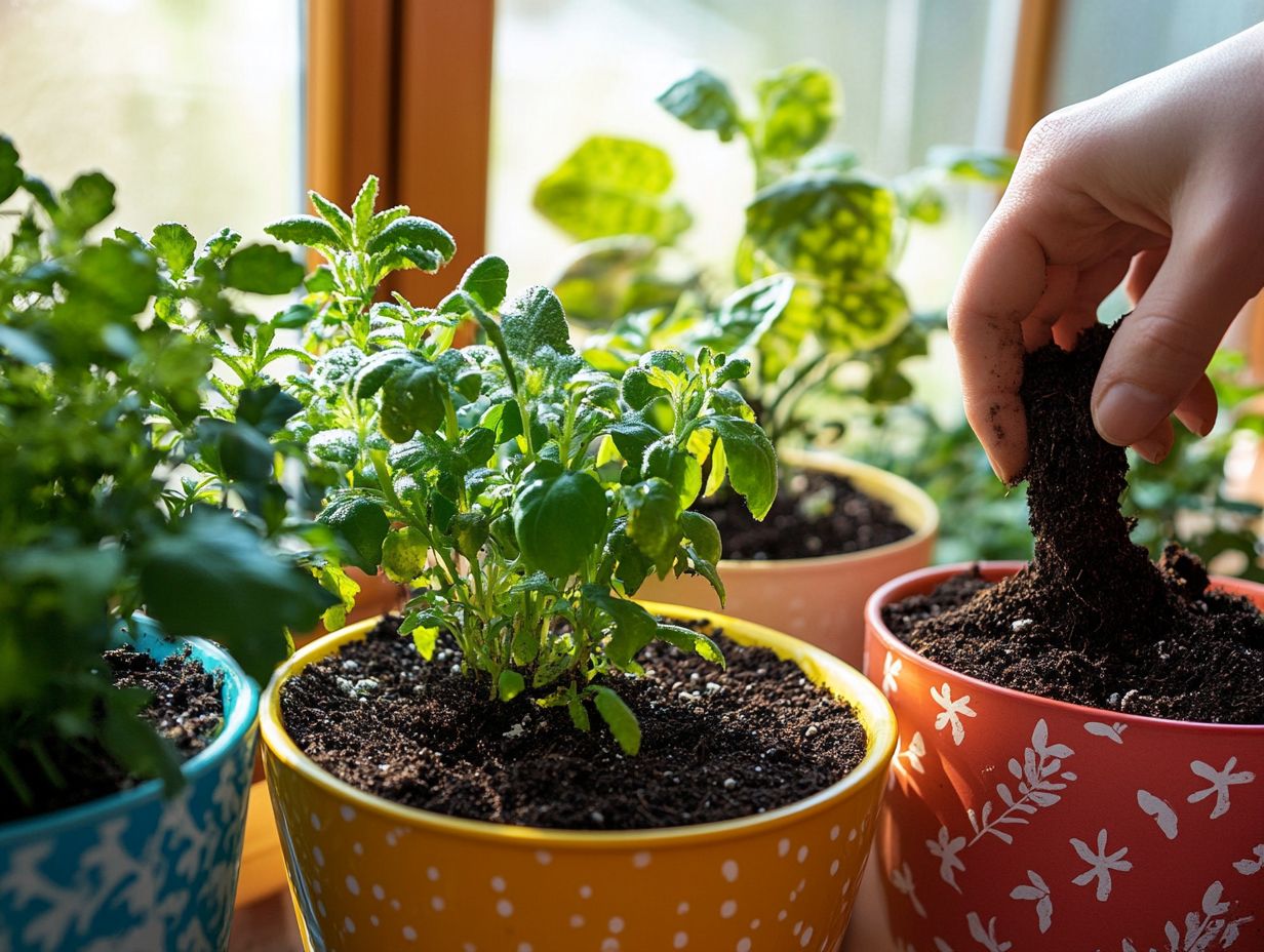 Illustration of soil fertility for indoor plants