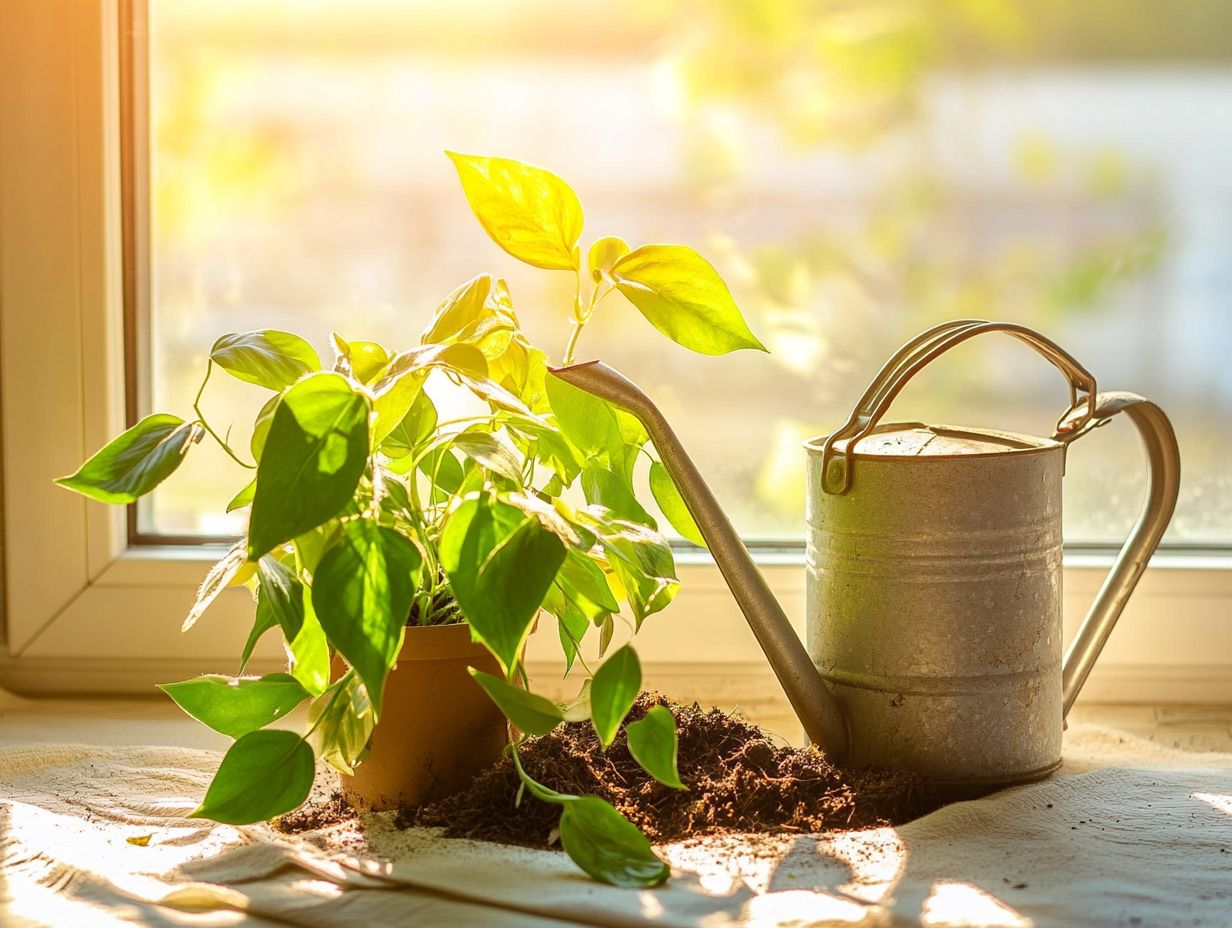 Signs of over-fertilized indoor plant.