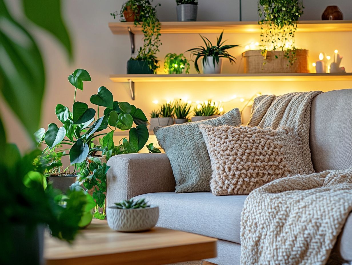 A bright arrangement of faux plants for home decor inspiration