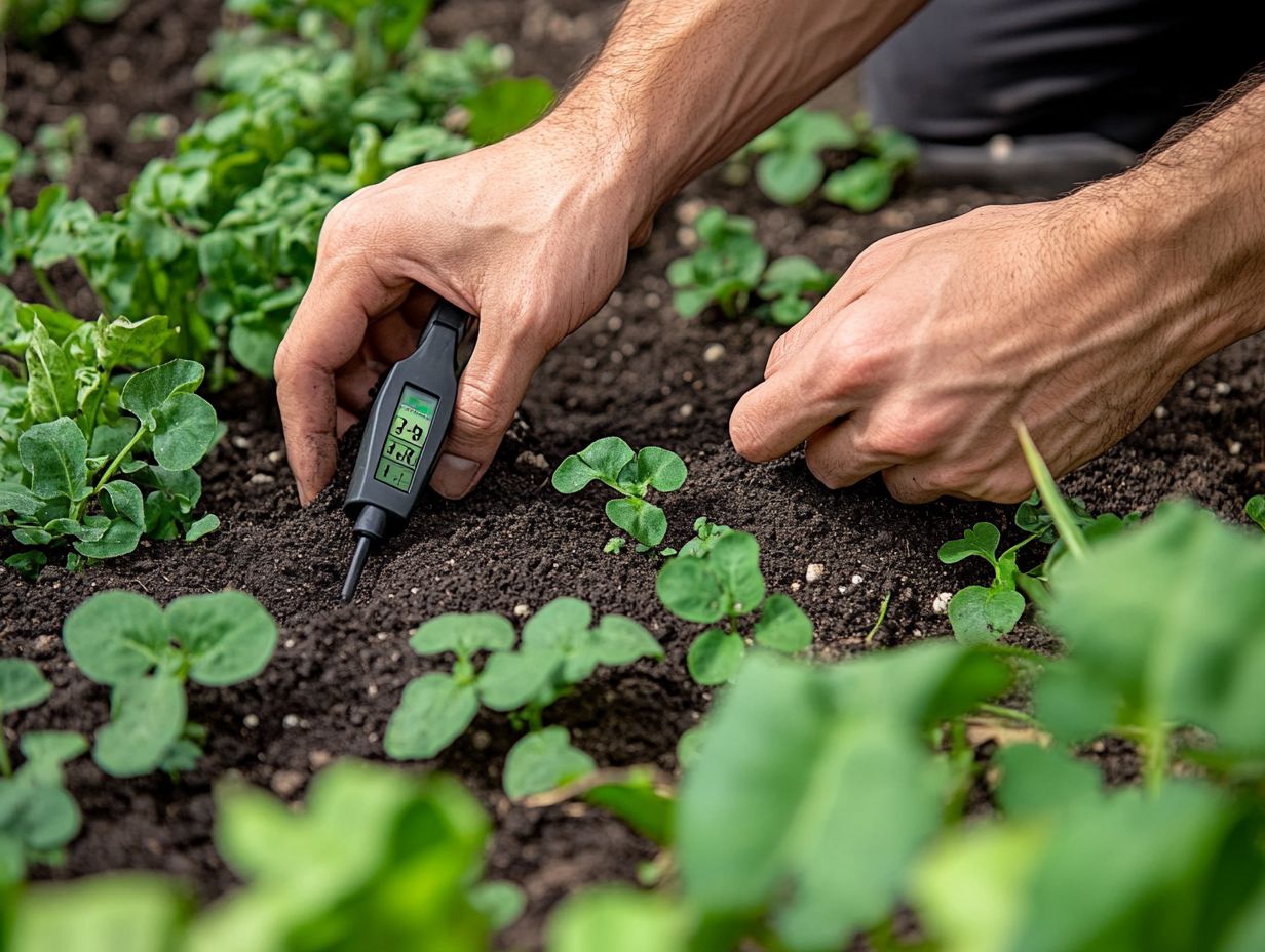 Image showing soil moisture test results