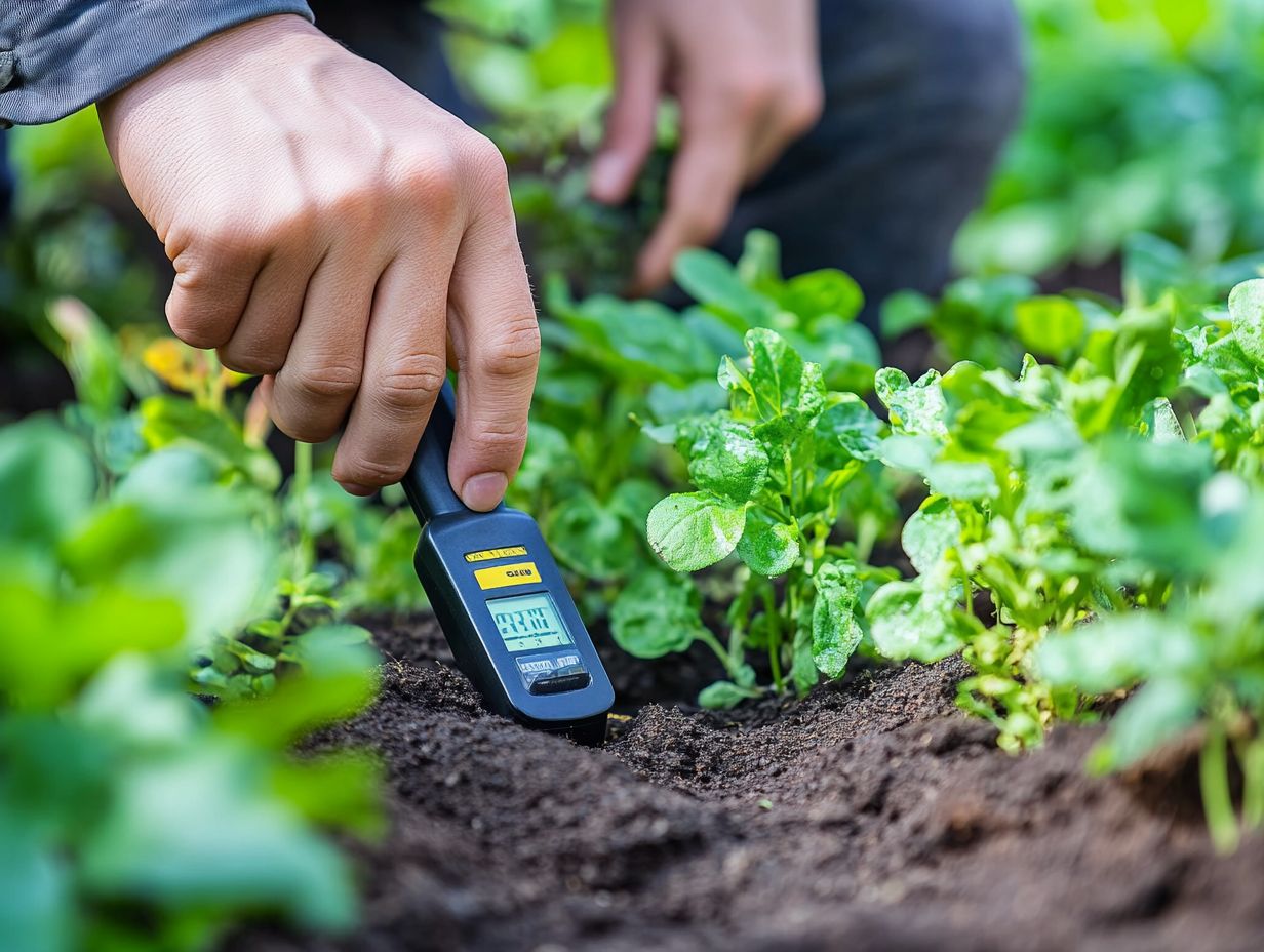 Image showing soil moisture testing methods visual inspection and touch test