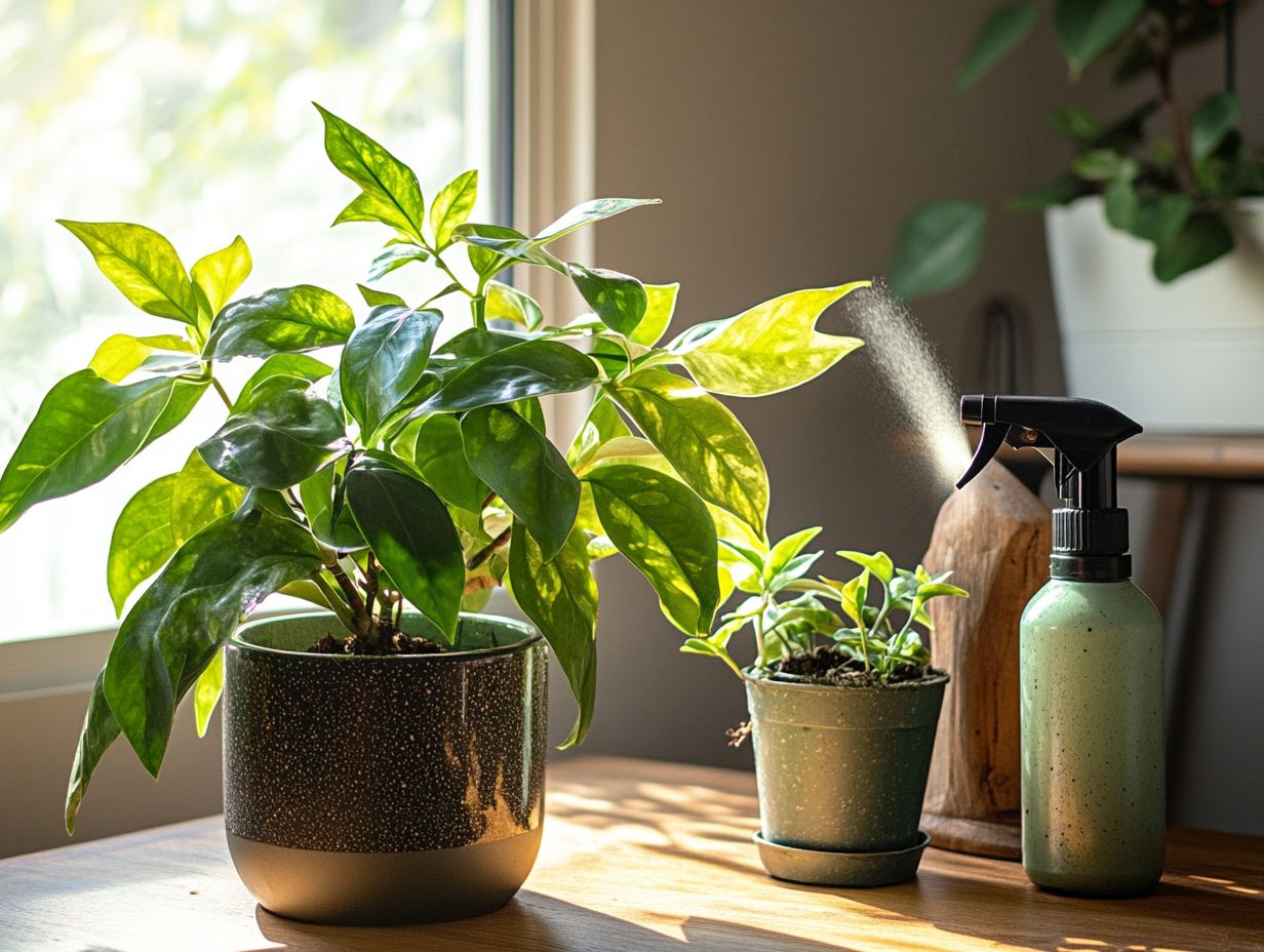 Image showing various natural remedies for treating plant fungal infections