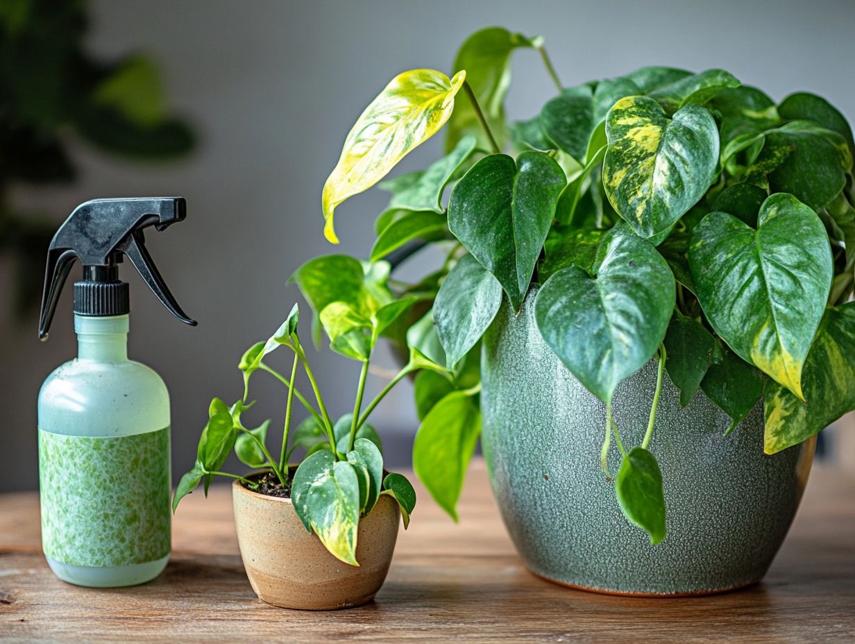 What are some common signs of fungal infection in indoor plants?